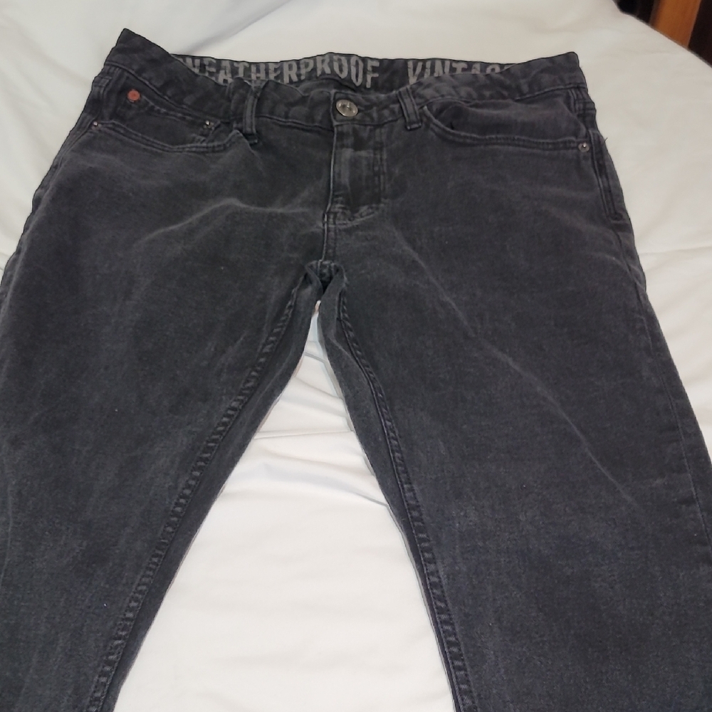 Weatherproof Men's Slim Fit 34x32 Black Jeans